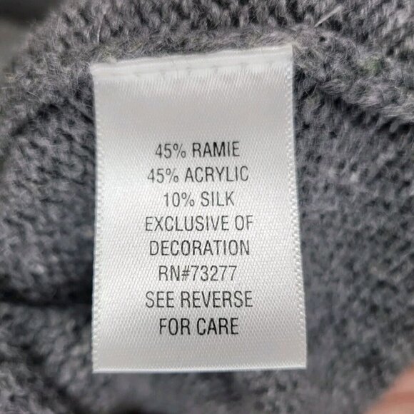 Vintage Cardigan Sweater Large Holiday Cardinal Embroidered Bird Branch Autumn - Picture 8 of 8